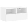 Wall TV cabinets 4 pieces engineered wood white by , TV Furniture - Ref: Foro24-3216500, Price: 145,73 €, Discount: %