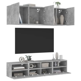 Wand-TV-Schränke, 5 Stück, Holzwerkstoff, Betongrau von , TV-Möbel - Ref: Foro24-3216514, Preis: 163,28 €, Rabatt: %