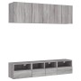 TV Wall Cabinets 5 Pieces Sonoma Gray Engineered Wood by , TV Furniture - Ref: Foro24-3216516, Price: 169,79 €, Discount: %