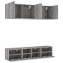 TV Wall Cabinets 5 Pieces Sonoma Gray Engineered Wood by , TV Furniture - Ref: Foro24-3216516, Price: 169,79 €, Discount: %