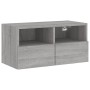 Muebles de TV de pared 5 pzas madera de ingeniería gris Sonoma de , Muebles TV - Ref: Foro24-3216516, Precio: 169,79 €, Descu...