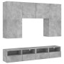 Wall TV cabinets 5 pieces engineered wood concrete gray by , TV Furniture - Ref: Foro24-3216521, Price: 232,99 €, Discount: %