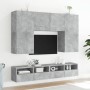 Wall TV cabinets 5 pieces engineered wood concrete gray by , TV Furniture - Ref: Foro24-3216521, Price: 232,99 €, Discount: %