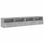 Wall TV cabinets 5 pieces engineered wood concrete gray by , TV Furniture - Ref: Foro24-3216521, Price: 232,99 €, Discount: %