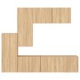 TV-Wandschränke, 5 Stück, Holzwerkstoff, Sonoma-Eiche von , TV-Möbel - Ref: Foro24-3216491, Preis: 263,38 €, Rabatt: %