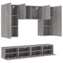 TV Wall Cabinets 5 Pieces Sonoma Gray Engineered Wood by , TV Furniture - Ref: Foro24-3216523, Price: 239,02 €, Discount: %