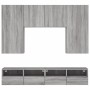 TV Wall Cabinets 5 Pieces Sonoma Gray Engineered Wood by , TV Furniture - Ref: Foro24-3216523, Price: 239,02 €, Discount: %