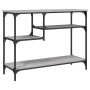 Mesa consola con estantes gris Sonoma 100x35x75 cm de , Mesas auxiliares - Ref: Foro24-837785, Precio: 58,09 €, Descuento: %