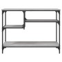 Mesa consola con estantes gris Sonoma 100x35x75 cm de , Mesas auxiliares - Ref: Foro24-837785, Precio: 58,09 €, Descuento: %