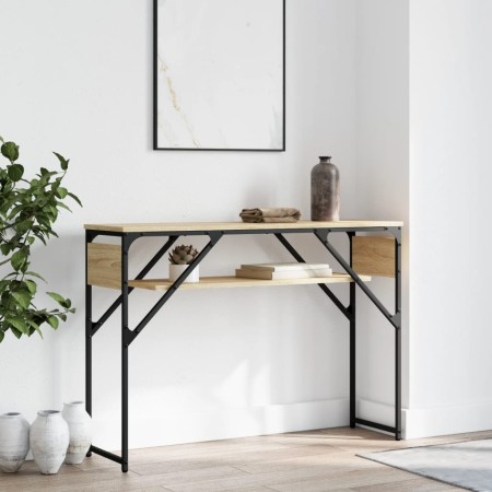 Console table shelf engineered wood Sonoma oak 105x30x75cm by , Side tables - Ref: Foro24-837793, Price: 39,36 €, Discount: %