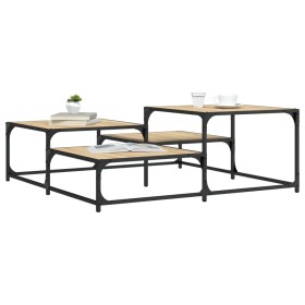 Mesa de centro madera de ingeniería roble Sonoma 107x107x40 cm de , Mesas de centro - Ref: Foro24-837753, Precio: 49,99 €, De...