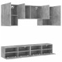 Muebles de TV de pared 5 pzas madera ingeniería gris hormigón de , Muebles TV - Ref: Foro24-3216528, Precio: 191,40 €, Descue...