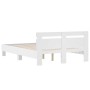 Estructura cama con cabecero madera ingeniería blanco 120x190cm de , Camas y somieres - Ref: Foro24-3207448, Precio: 121,28 €...