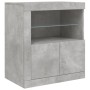 Concrete gray sideboard with LED lights 60.5x37x67 cm by , Sideboards - Ref: Foro24-836619, Price: 76,28 €, Discount: %