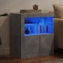 Concrete gray sideboard with LED lights 60.5x37x67 cm by , Sideboards - Ref: Foro24-836619, Price: 76,28 €, Discount: %