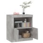 Concrete gray sideboard with LED lights 60.5x37x67 cm by , Sideboards - Ref: Foro24-836619, Price: 76,28 €, Discount: %