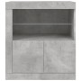 Concrete gray sideboard with LED lights 60.5x37x67 cm by , Sideboards - Ref: Foro24-836619, Price: 76,28 €, Discount: %