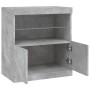 Concrete gray sideboard with LED lights 60.5x37x67 cm by , Sideboards - Ref: Foro24-836619, Price: 76,28 €, Discount: %