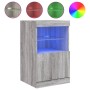 Sideboard with LED lights Sonoma gray 41x37x67 cm by , Sideboards - Ref: Foro24-836684, Price: 56,66 €, Discount: %