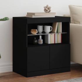 Sideboard with LED lights black 60x37x67 cm by , Sideboards - Ref: Foro24-836652, Price: 65,21 €, Discount: %