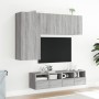 TV Wall Cabinets 4 Pieces Sonoma Gray Engineered Wood by , TV Furniture - Ref: Foro24-3216537, Price: 175,52 €, Discount: %