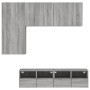 TV Wall Cabinets 4 Pieces Sonoma Gray Engineered Wood by , TV Furniture - Ref: Foro24-3216537, Price: 175,52 €, Discount: %