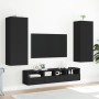 5-Piece Black Engineered Wood Wall TV Cabinets by , TV Furniture - Ref: Foro24-3216540, Price: 187,96 €, Discount: %