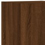 TV wall furniture with LED 4 pieces oak brown engineered wood by , TV Furniture - Ref: Foro24-3216717, Price: 183,74 €, Disco...