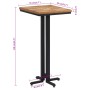 Mesa alta de bar teca reciclada maciza 55x55x110 cm de , Mesas de cocina y de comedor - Ref: Foro24-358514, Precio: 223,99 €,...