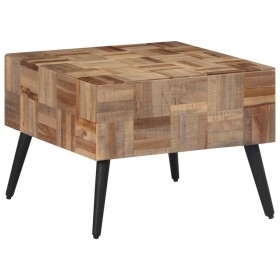 Grauer Couchtisch aus massivem recyceltem Teakholz, 55 x 55 x 40 cm von , Couchtisch - Ref: Foro24-358521, Preis: 120,36 €, R...