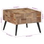 Grauer Couchtisch aus massivem recyceltem Teakholz, 55 x 55 x 40 cm von , Couchtisch - Ref: Foro24-358521, Preis: 120,36 €, R...