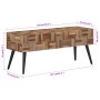 Solid recycled teak bench 110x35x45 cm by , Banks - Ref: Foro24-358523, Price: 132,13 €, Discount: %