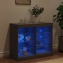 Sideboard with LED lights black 81x37x67 cm by , Sideboards - Ref: Foro24-836701, Price: 89,50 €, Discount: %