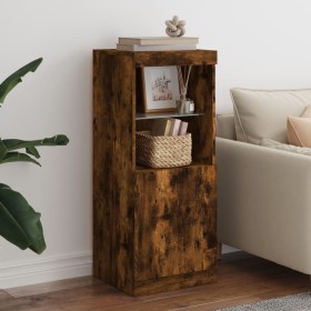 Sideboard with LED lights smoked oak 41x37x100 cm by , Sideboards - Ref: Foro24-836690, Price: 71,18 €, Discount: %