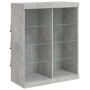 Concrete gray sideboard with LED lights 81x37x100 cm by , Sideboards - Ref: Foro24-836717, Price: 85,40 €, Discount: %