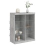 Concrete gray sideboard with LED lights 81x37x100 cm by , Sideboards - Ref: Foro24-836717, Price: 85,40 €, Discount: %