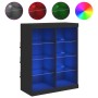 Aparador con luces LED negro 81x37x100 cm de , Aparadores - Ref: Foro24-836715, Precio: 105,52 €, Descuento: %