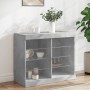 Concrete gray sideboard with LED lights 81x37x67 cm by , Sideboards - Ref: Foro24-836703, Price: 77,45 €, Discount: %