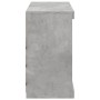 Concrete gray sideboard with LED lights 81x37x67 cm by , Sideboards - Ref: Foro24-836703, Price: 77,45 €, Discount: %