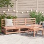 Garden sofas without armrests 3 units Douglas wood 70x70x67 cm by , Modular outdoor sofas - Ref: Foro24-837933, Price: 128,84...