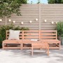 Garden sofas without armrests 3 units Douglas wood 70x70x67 cm by , Modular outdoor sofas - Ref: Foro24-837933, Price: 132,99...