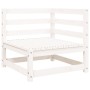 3-seater garden sofa in solid white pine wood by , Modular outdoor sofas - Ref: Foro24-837950, Price: 154,57 €, Discount: %