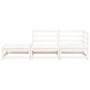 Garden sofa with footrest 2 seater solid white pine wood by , Modular outdoor sofas - Ref: Foro24-837971, Price: 133,72 €, Di...