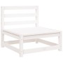 Garden sofa with footrest 2 seater solid white pine wood by , Modular outdoor sofas - Ref: Foro24-837971, Price: 133,72 €, Di...