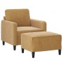 Sillón con taburete terciopelo marrón 60 cm de , Sofás - Ref: Foro24-3201171, Precio: 197,99 €, Descuento: %