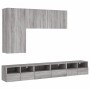 TV Wall Cabinets 5 Pieces Sonoma Gray Engineered Wood by , TV Furniture - Ref: Foro24-3216563, Price: 221,09 €, Discount: %