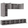 TV Wall Cabinets 5 Pieces Sonoma Gray Engineered Wood by , TV Furniture - Ref: Foro24-3216563, Price: 221,09 €, Discount: %