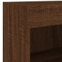 Wall TV cabinets with LED lights 4 pieces oak brown by , TV Furniture - Ref: Foro24-3216582, Price: 136,63 €, Discount: %