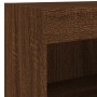 Wall TV cabinets with LED lights 4 pieces oak brown by , TV Furniture - Ref: Foro24-3216575, Price: 120,18 €, Discount: %