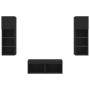 Wall TV cabinets with LED lights 4 pieces black by , TV Furniture - Ref: Foro24-3216577, Price: 157,42 €, Discount: %